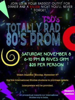 TSD's Totally Rad 80s Prom flyer